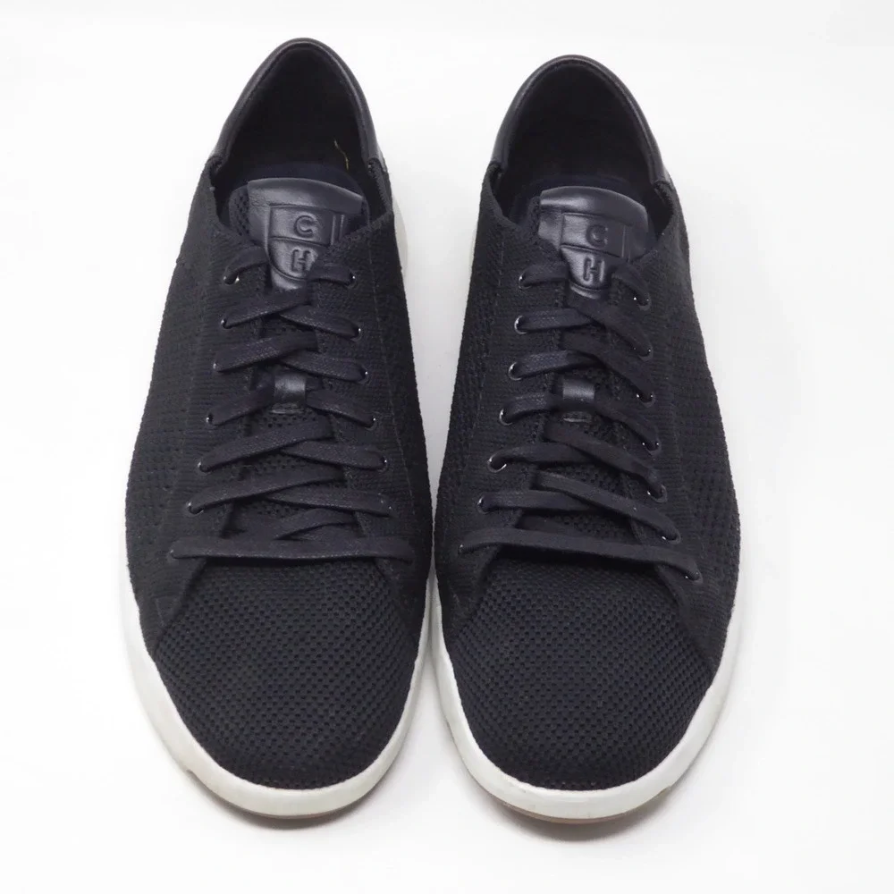 Cole Haan Mens GrandPro Stitchlite Tennis Sneakers Black Knit C26628 Size 10